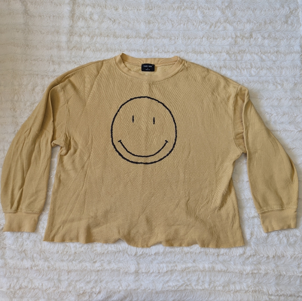 Tan Smiley Face Sweatshirt